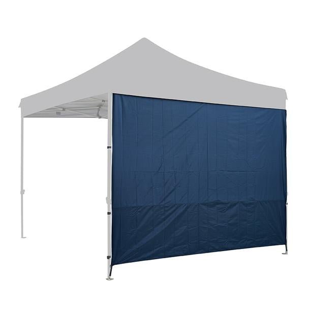 Navy Heavy Duty Wall attached to Oztrail Gazebo with White canopy