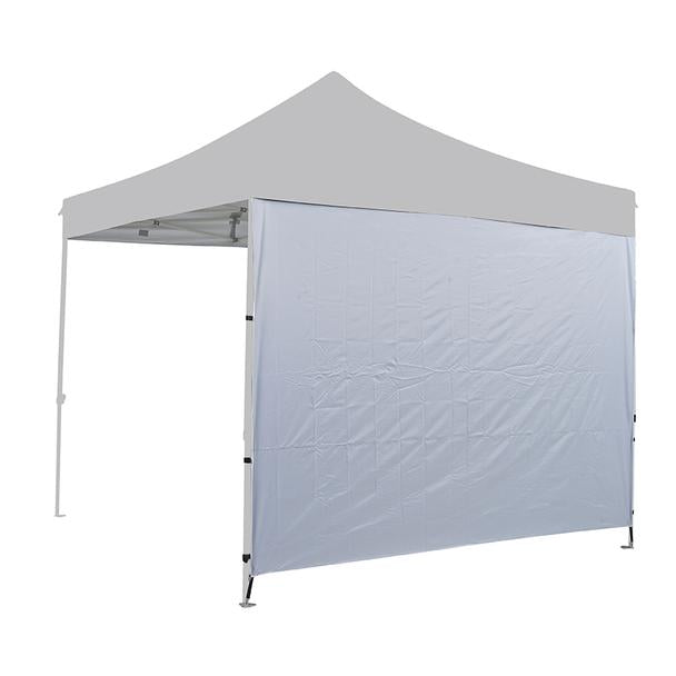 White Oztrail Heavy Duty Wall attached to a Oztrail gazebo with White canopy