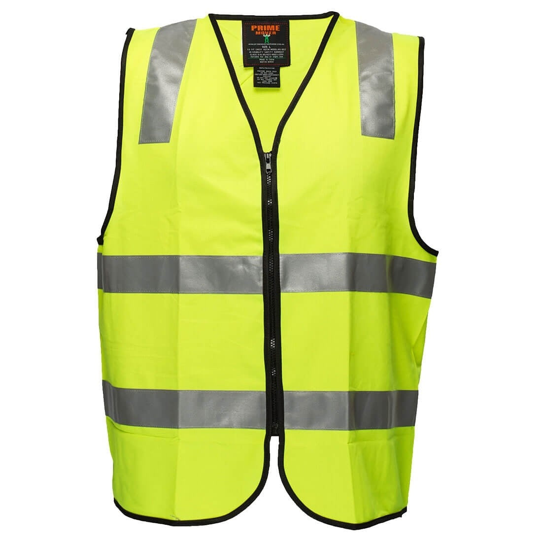 Portwest Hi Vis Safety Vest With Tape and Zip in Yellow