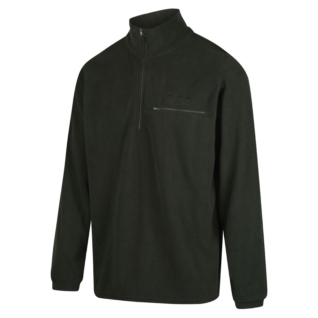 Front view of Ridgeline Micro Fleece Long Sleeve Shirt in Olive Green