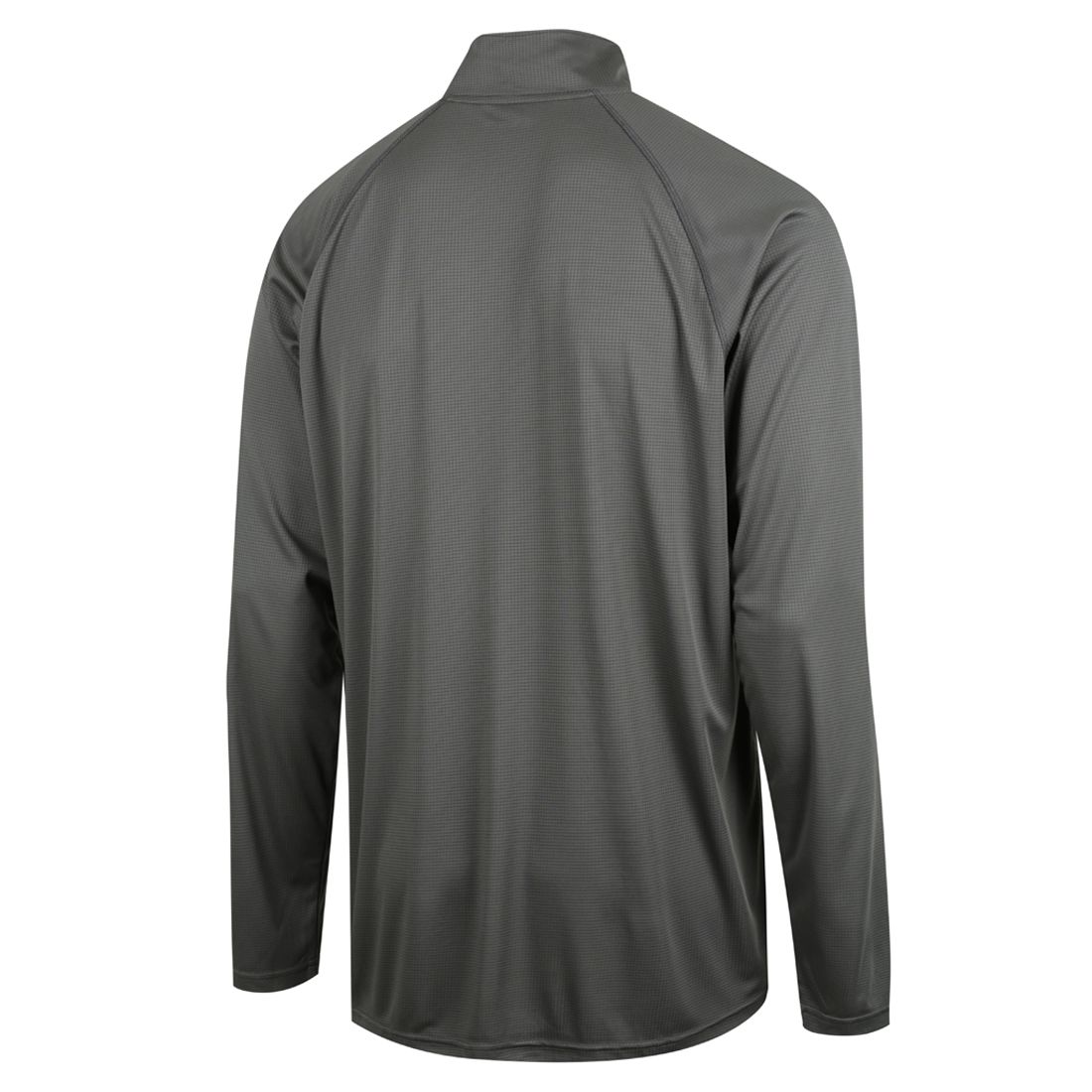Back of Ridgeline Mens Performance Long Sleeve Quarter Zip Top in Lead