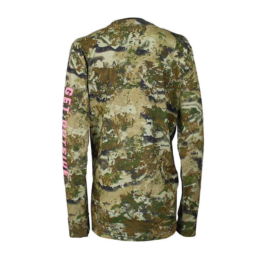 Back of Spika Womens Trail Long Sleeve T-Shirt