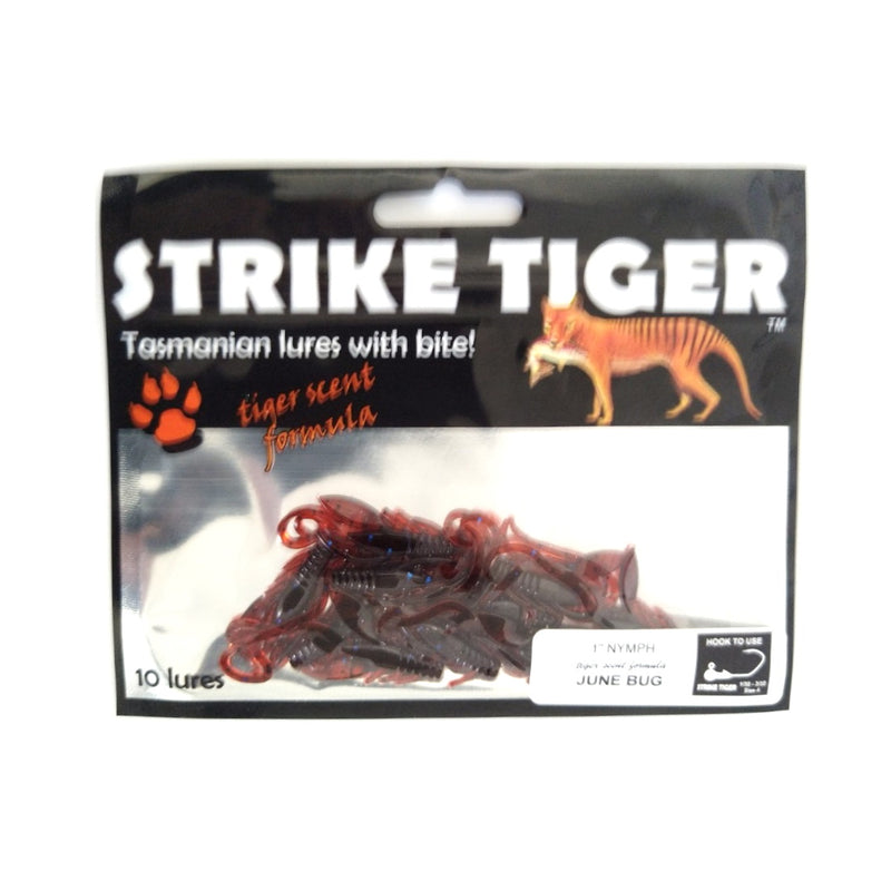 Strike Tiger Lure Nymph (1 Inch X 10 Pack) in June Bug