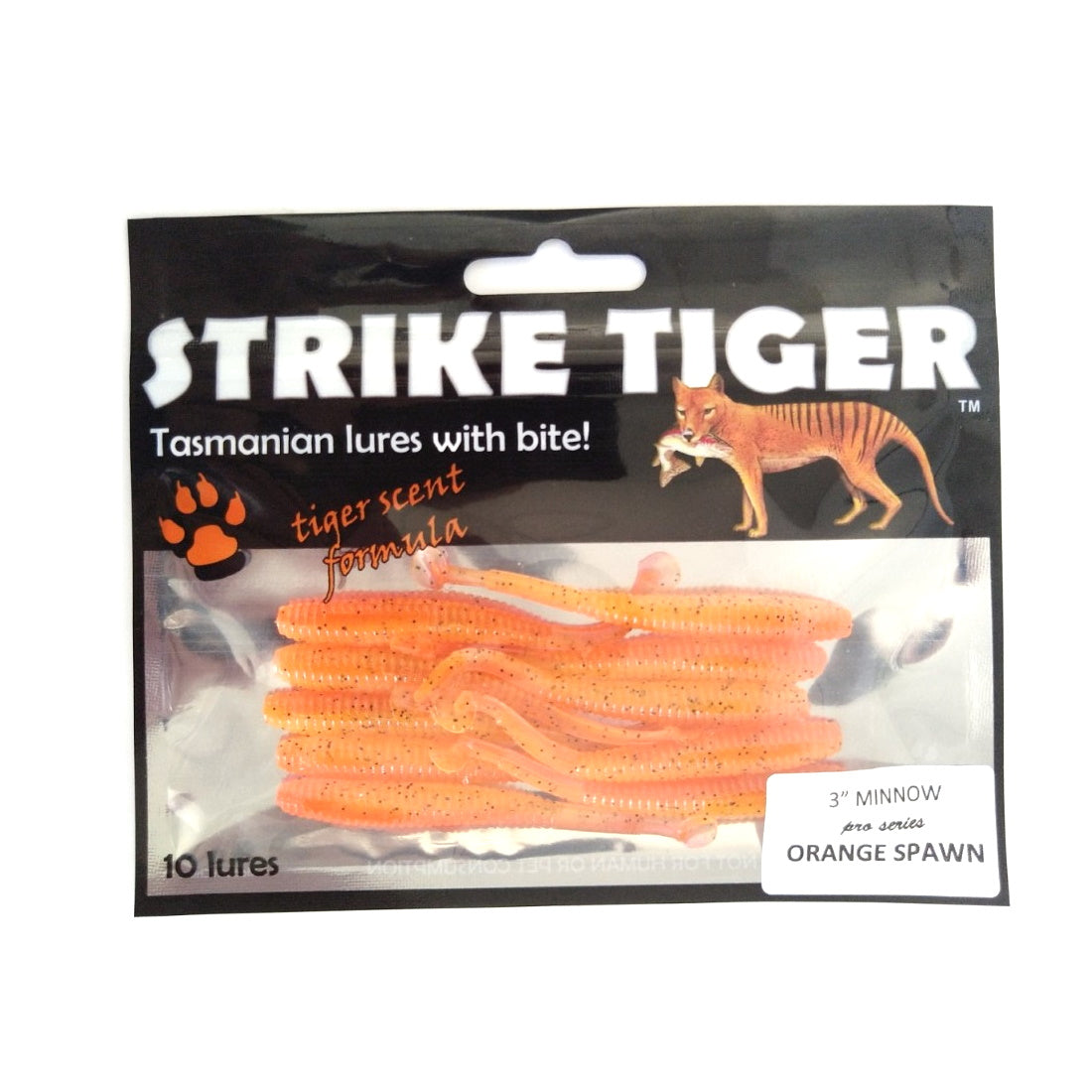 Strike Tiger Lure Minnow Pro Series (3 Inch X 10 Pack) Orange Spawn