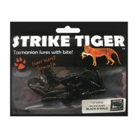 Strike Tiger Lure Grubs (1.5 Inch X 10 Pack) in Black N Gold