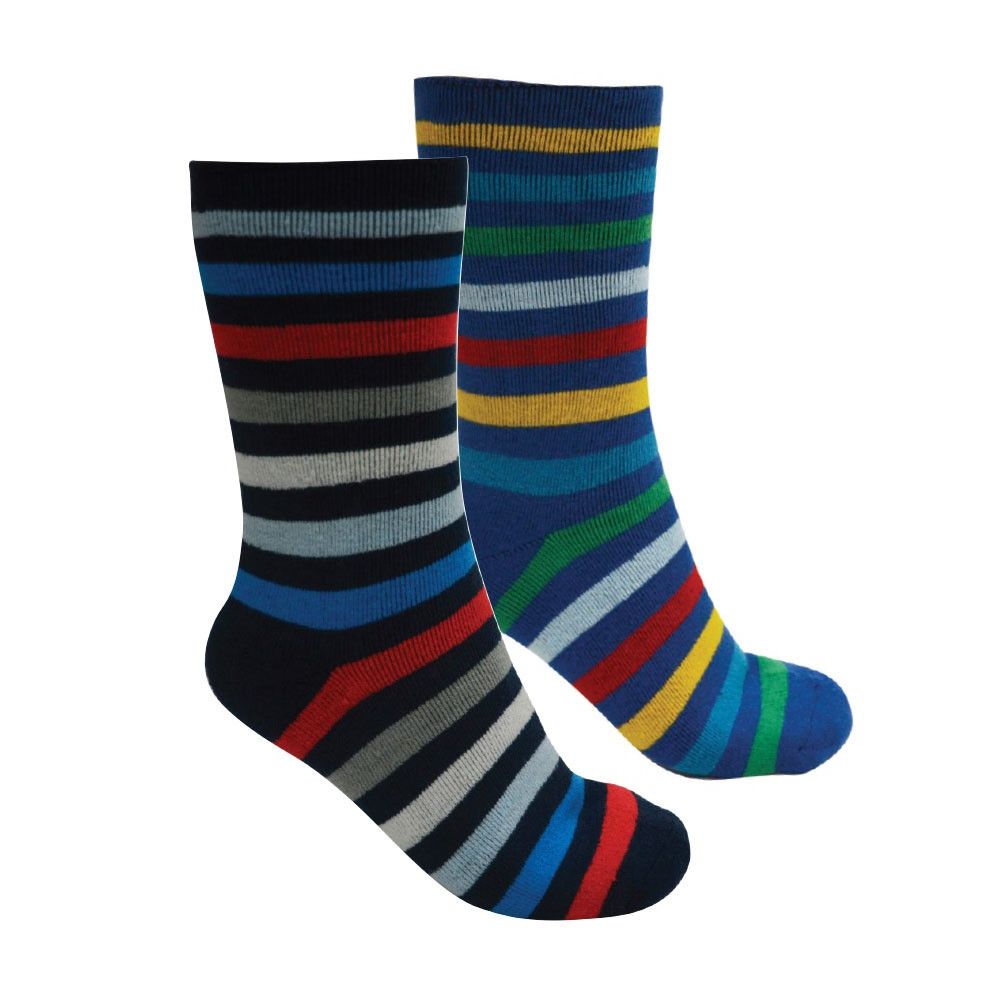 Thomas Cook Thermal Socks, x1 Blue stripes and x1 Navy stripes
