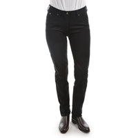 Front view of Thomas Cook Women's Moleskin Wonder Slim Jeans in Black