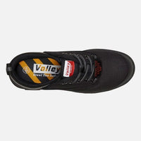 Top down view of Volley Steel Toe Safety Shoe in Black/Grey